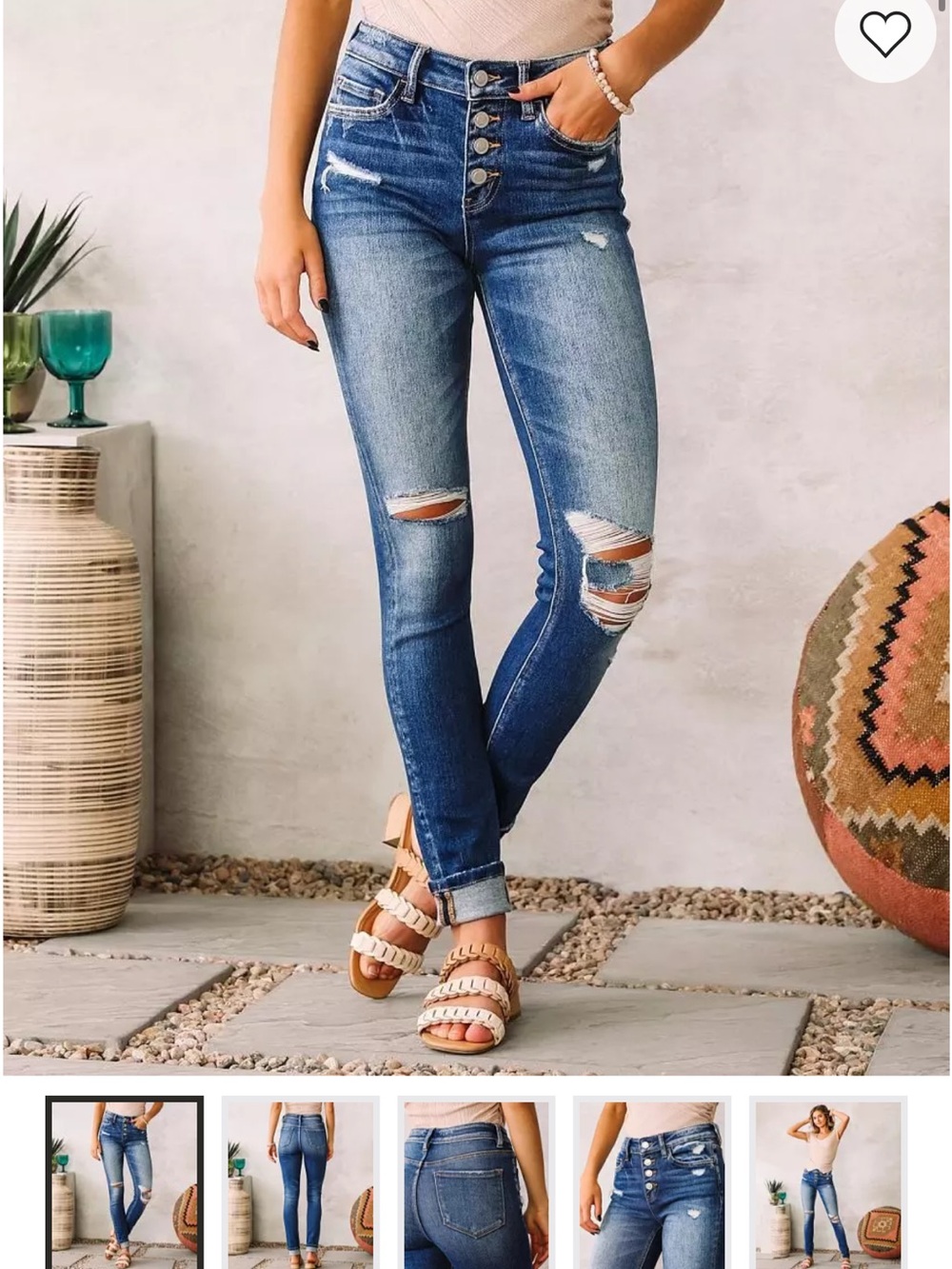 Bridge By Gly Hudson High-Rise Distressed Skinny Stretch Jeans